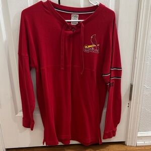 PINK Victoria's Secret Red Tie-Neck Top